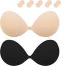CharJenPro Klebe BH Push up Ohne Träger Unsichtbarer Trägerloser BH Sticky Bra zum Kleben Rückenfreier Klebe-BHS Trägerlos Klebebh Damen große Brust Klebepads kleine brüste für Rückenfreies Kleid und Brautkleid