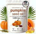 CharJenPro Pumpkin Seed Oil Capsules, Pumpkin Seed Oil with Saw Palmetto- 3000mg -Cold Pressed - for Hair Growth- Non-GMO - 180 Softgels