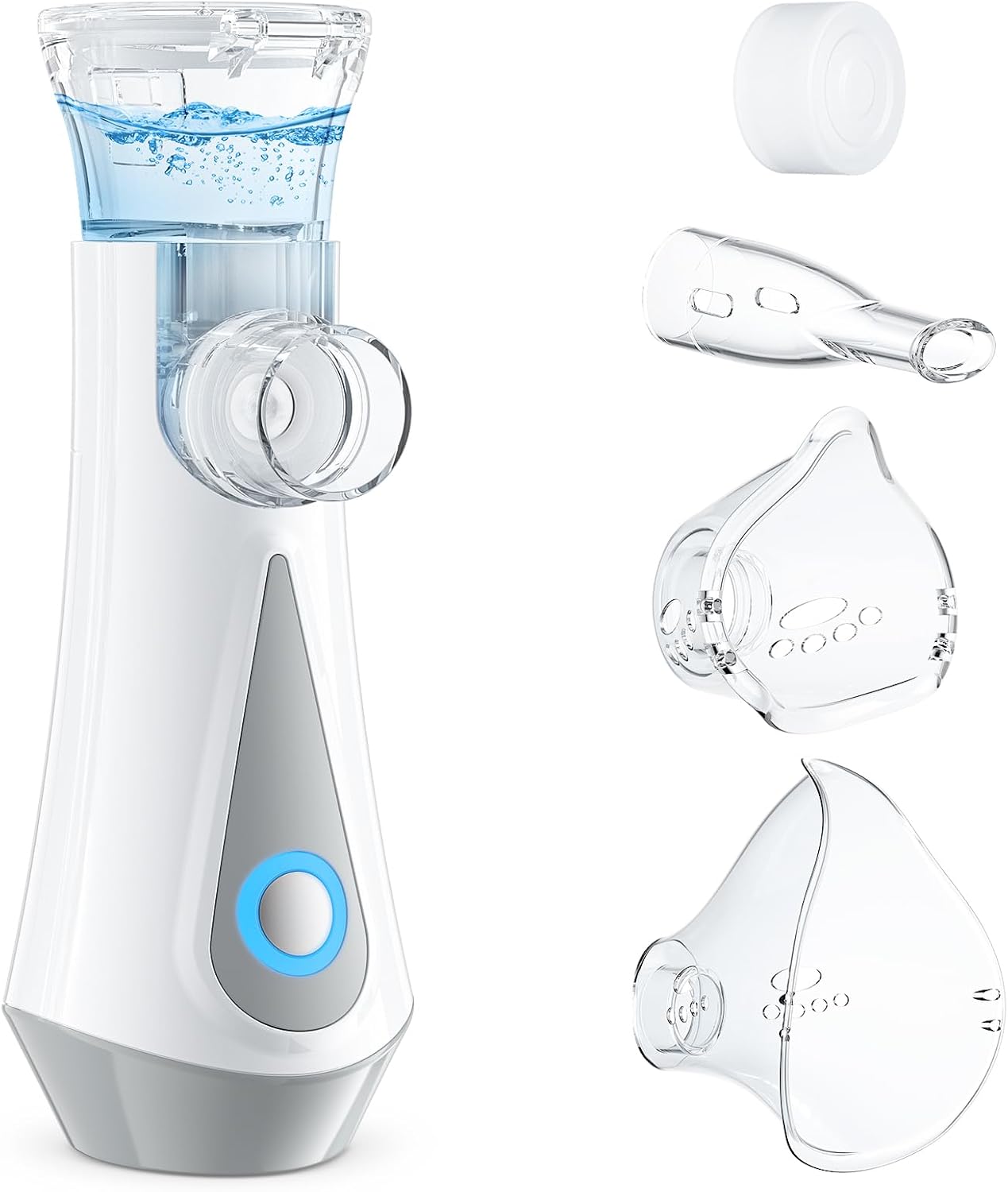 CharJenPro Inhalationsgerät, JOSSIS Ultra Leise Inhaliergeräte für Erwachsene, Kinder, Partikelgröße 1-5µm, Einstellbarer Sprühnebel, Aufladbarer Inhalator