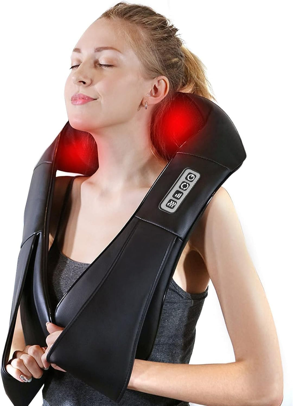 AUTOPDR  Neck Massager,Portable Shiatsu Neck and Shouder Massager,Neck Back Massager with Heat Shoulder Massager Deep Tissue Kneading for Pain Relief Gifts for Women/Men/Mom/Dad(NOT Cordless)