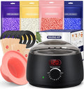 CharJenPro Set Waxing Set Wax Hair Removal Face Body: Wax Machine Wax Warmer with Silicone Bowl, 400 g Wax for Hair Removal, Warm Wax Hair Removal Set