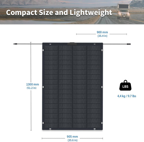 CharJenPro 420 W (2 Pack 210 Watt) Flexible Solar Panel Monocrystalline Solar Panel Photovoltaic Module Solar Module for Caravans, Boats, Roofs
