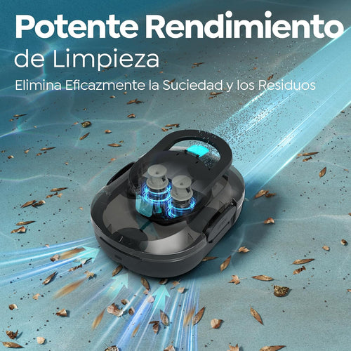 CharJenPro (2026 Upgrade) Robot Limpiafondos Piscina, 120 Min de Limpieza, Doble Motor Robot de Piscina, con Filtración de 180μm, Estacionamiento Auto, para Piscinas Elevadas 100 m², Negro