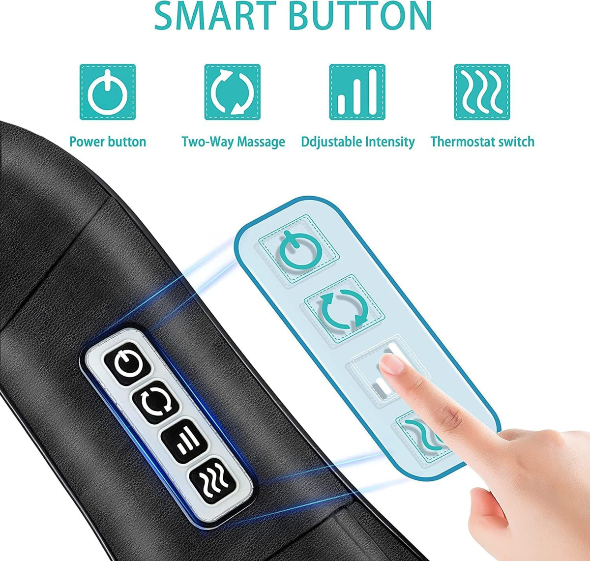 AUTOPDR  Neck Massager,Portable Shiatsu Neck and Shouder Massager,Neck Back Massager with Heat Shoulder Massager Deep Tissue Kneading for Pain Relief Gifts for Women/Men/Mom/Dad(NOT Cordless)