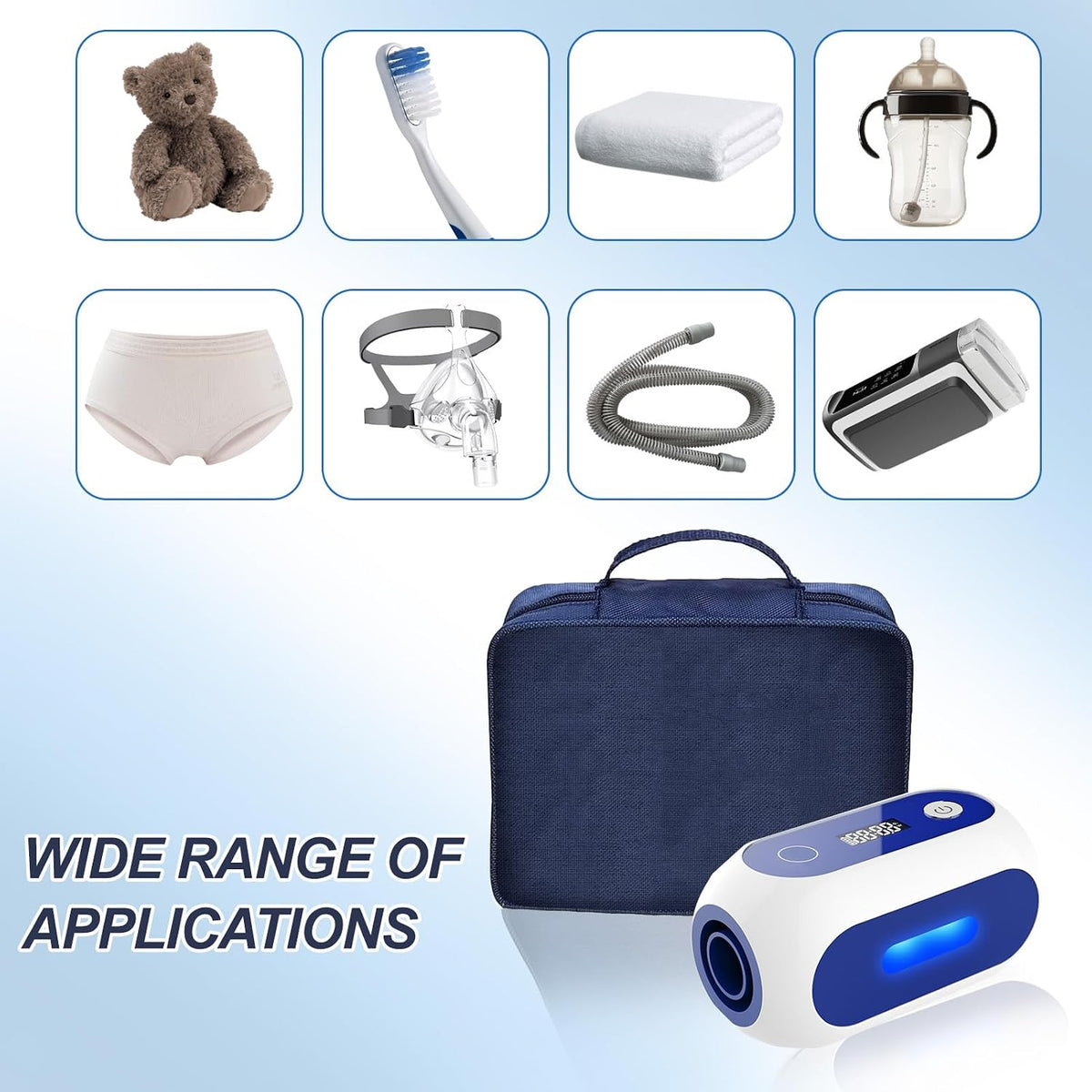 AUTOPDR  Time-Saving & Waterless Household Cleaner Machine, One-Step Start for Tubes | Masks & Small Spaces, Comes with Storage & Travel Bag, Completely Waterless Design