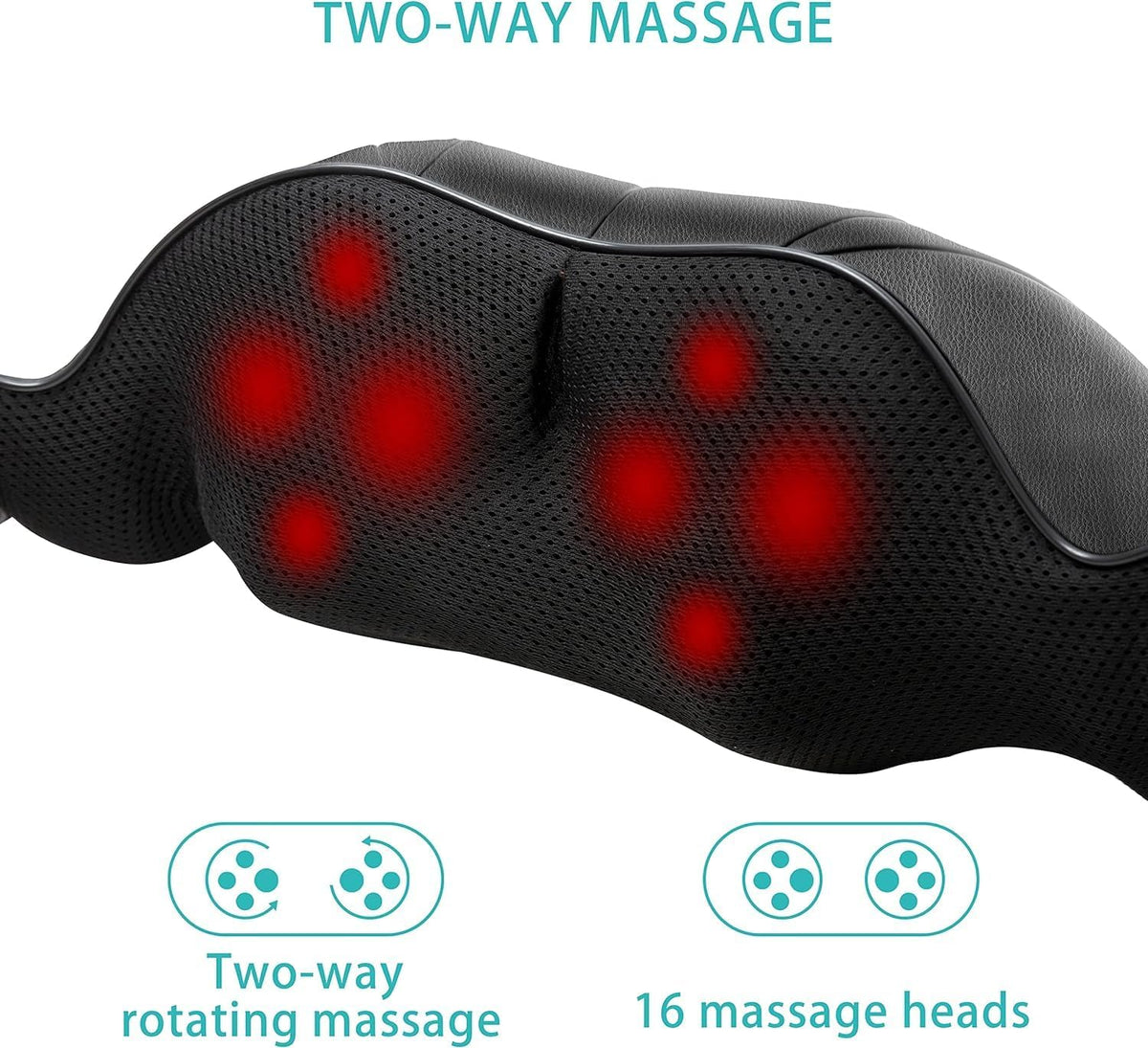 AUTOPDR  Neck Massager,Portable Shiatsu Neck and Shouder Massager,Neck Back Massager with Heat Shoulder Massager Deep Tissue Kneading for Pain Relief Gifts for Women/Men/Mom/Dad(NOT Cordless)