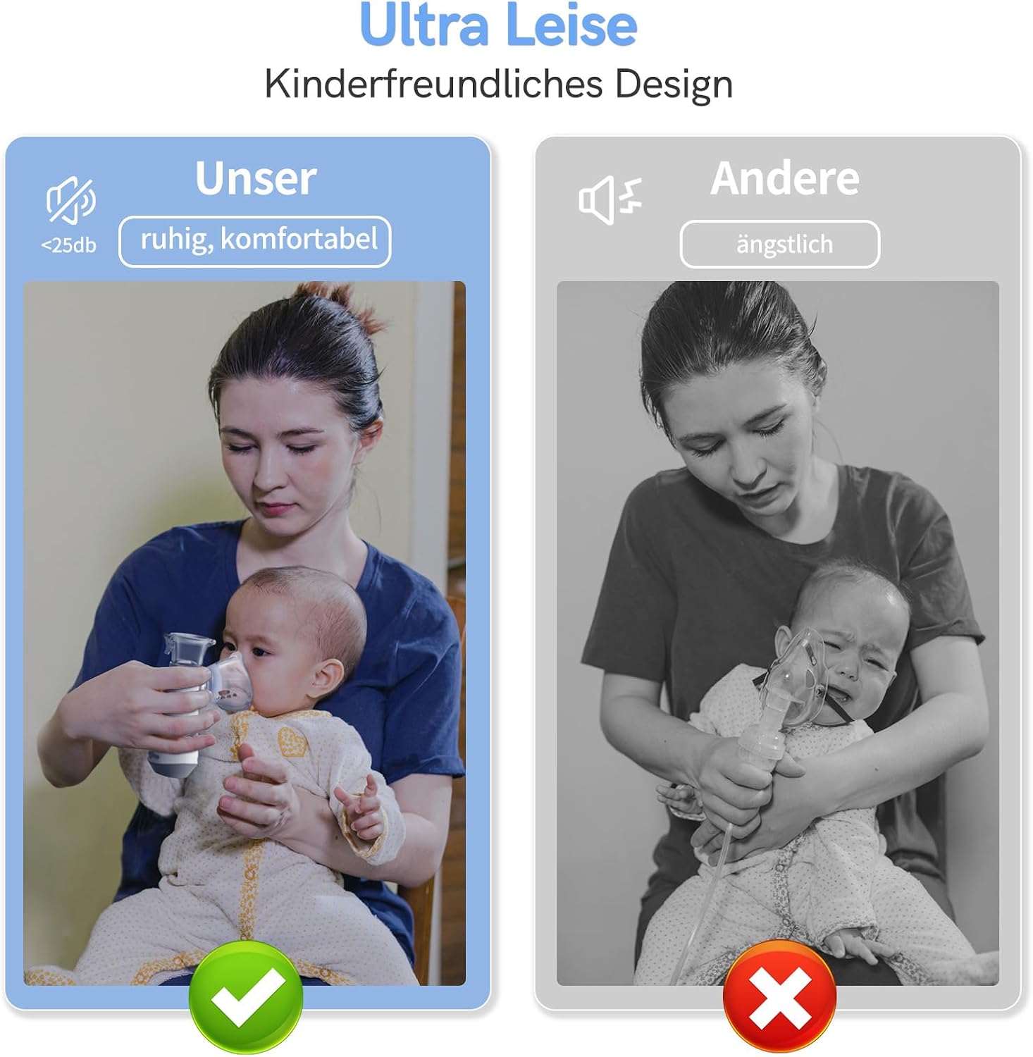 CharJenPro Inhalationsgerät, JOSSIS Ultra Leise Inhaliergeräte für Erwachsene, Kinder, Partikelgröße 1-5µm, Einstellbarer Sprühnebel, Aufladbarer Inhalator