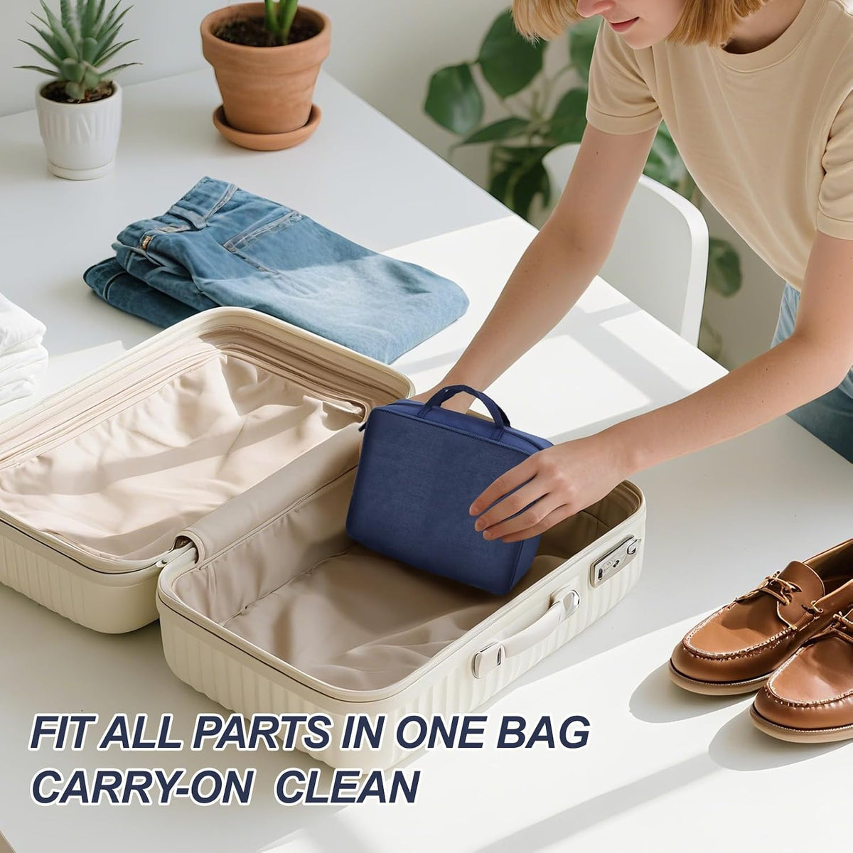 AUTOPDR  Time-Saving & Waterless Household Cleaner Machine, One-Step Start for Tubes | Masks & Small Spaces, Comes with Storage & Travel Bag, Completely Waterless Design