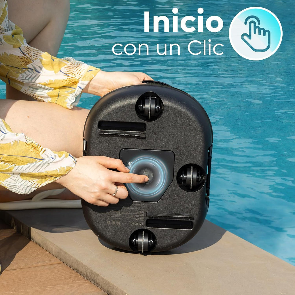CharJenPro (2026 Upgrade) Robot Limpiafondos Piscina, 120 Min de Limpieza, Doble Motor Robot de Piscina, con Filtración de 180μm, Estacionamiento Auto, para Piscinas Elevadas 100 m², Negro