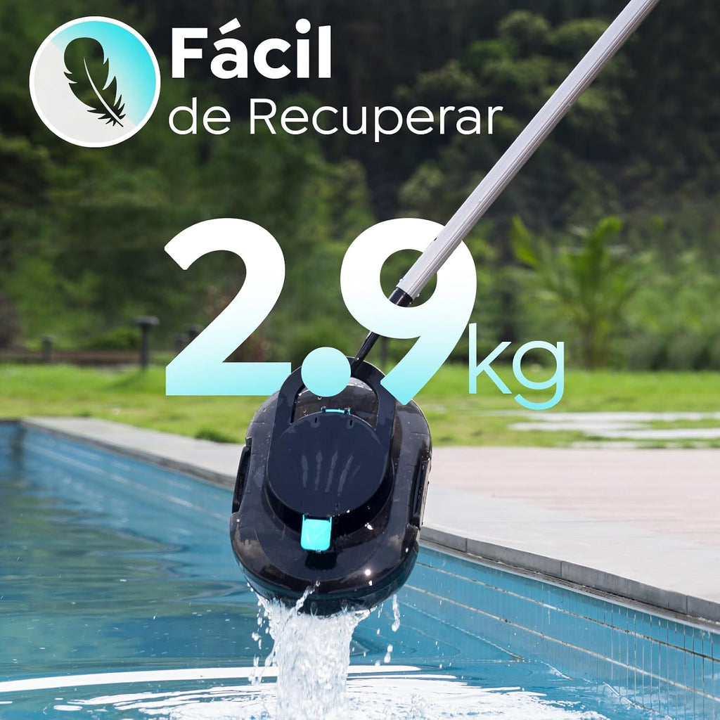 CharJenPro (2026 Upgrade) Robot Limpiafondos Piscina, 120 Min de Limpieza, Doble Motor Robot de Piscina, con Filtración de 180μm, Estacionamiento Auto, para Piscinas Elevadas 100 m², Negro