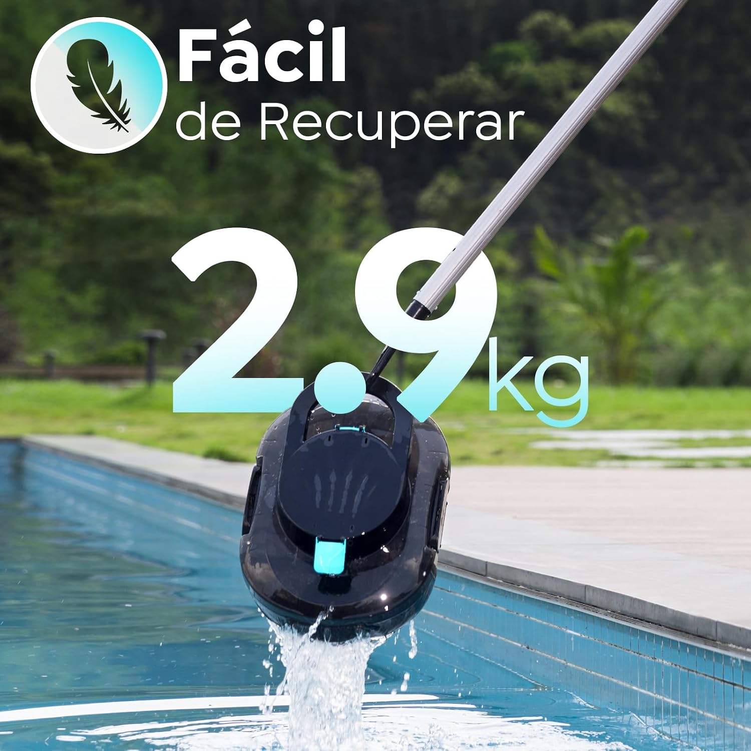 CharJenPro (2026 Upgrade) Robot Limpiafondos Piscina, 120 Min de Limpieza, Doble Motor Robot de Piscina, con Filtración de 180μm, Estacionamiento Auto, para Piscinas Elevadas 100 m², Negro