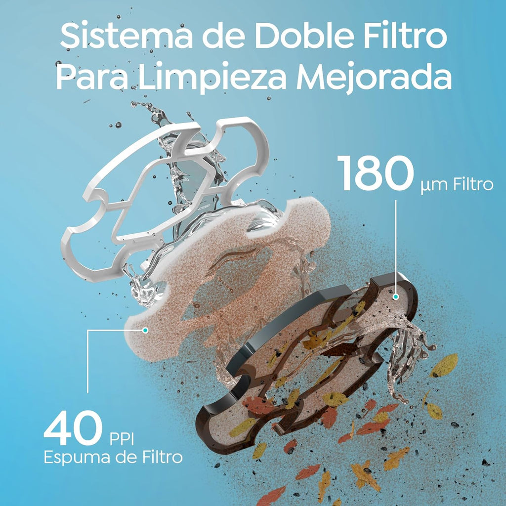 CharJenPro S2 Limpiafondos Piscina, Robot Inalámbrico, Doble Filtración y Doble Motor, 90min Autonomía, 2,5H Carga Rápida,Autoestacionamiento, para Piscinas de Fondo Plano hasta 80m²,Scuro