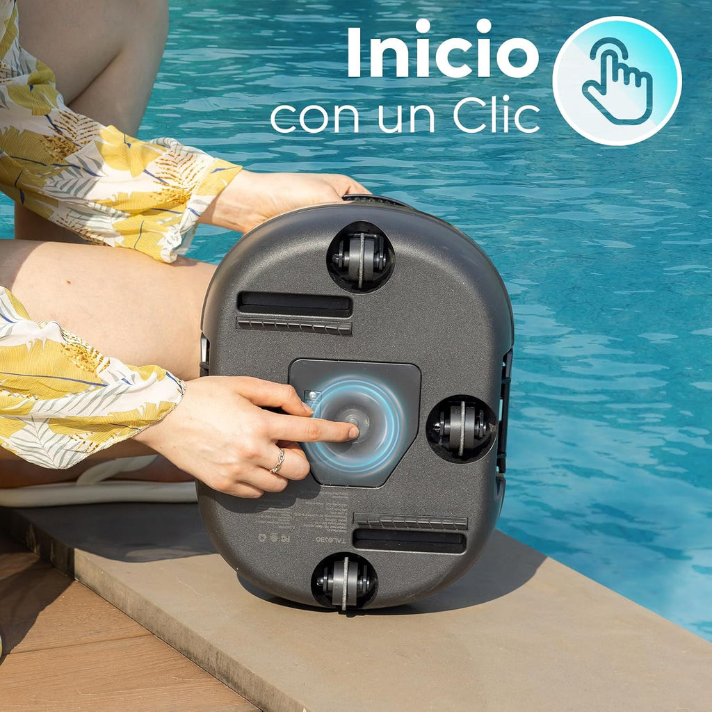 CharJenPro  (2026 Upgrade) Robot Limpiafondos Piscina, 120 Min de Limpieza, Doble Motor Robot de Piscina, con Filtración de 180μm, Estacionamiento Auto, para Piscinas Elevadas 100 m², Gris