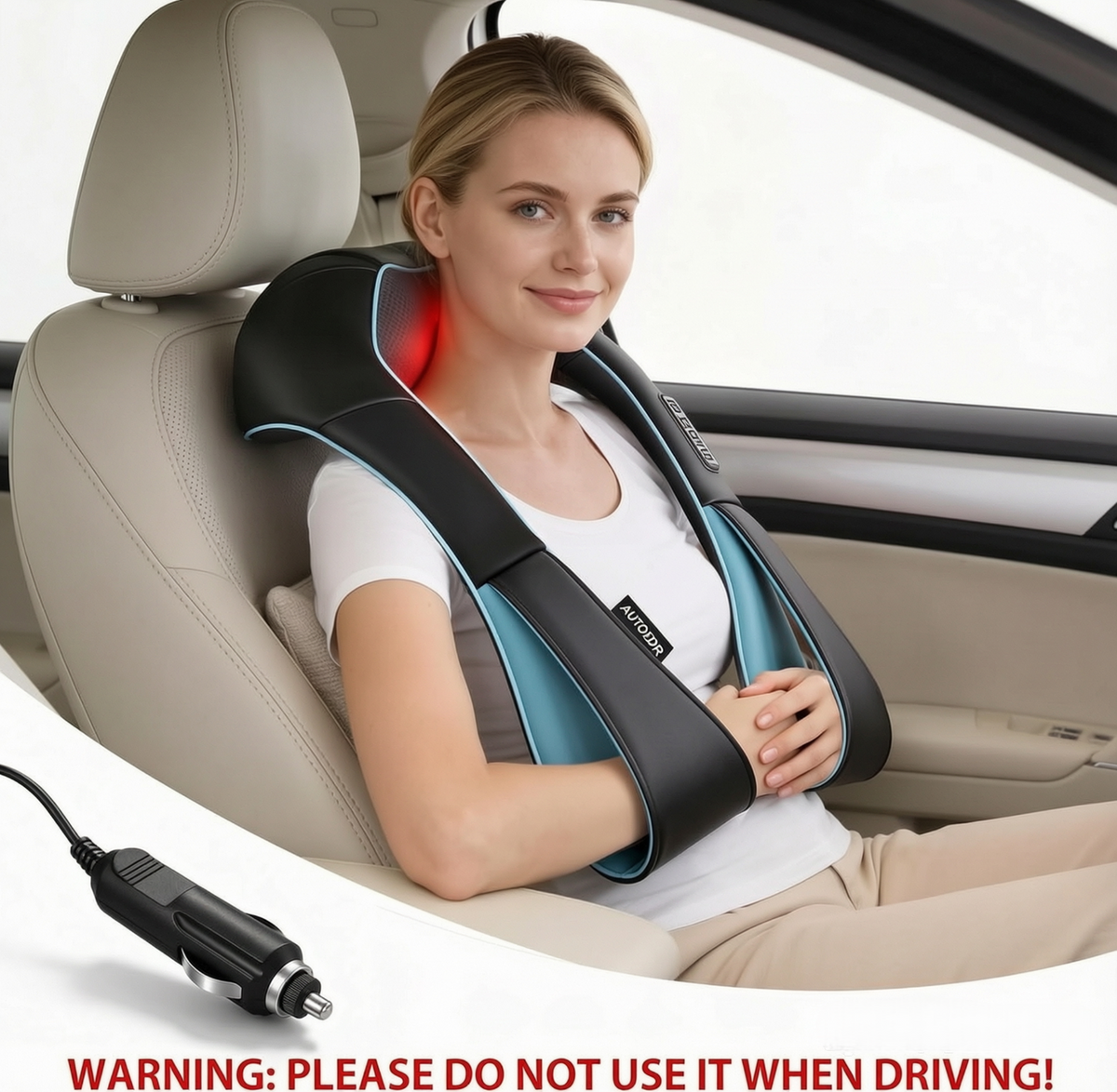 AUTOPDR Women Men Gifts, Shiatsu Back Shoulder & Neck Massager with Heat | Electric Deep Tissue 4D Kneading Massage, Best Gifts for Mom Dad Wife Husband her Him, Christmas, Birthday (NOT Cordless)