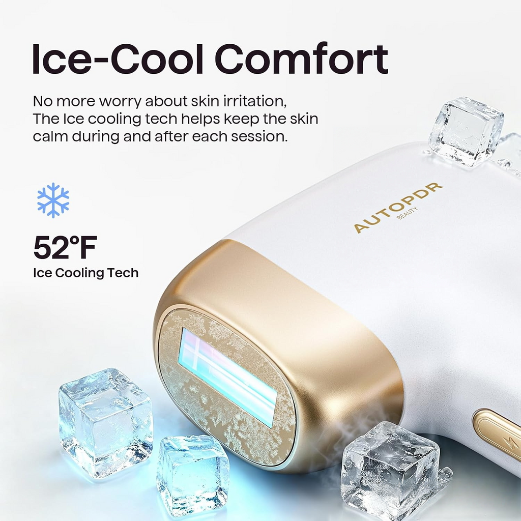 AUTOPDR  Laser Hair Removal,Bare It with Precision Roller for Full Body | Long-Lasting & Painless, 24J Dual-Pulse & Ice Cooling, At-Home Use for Women and Men, Corded