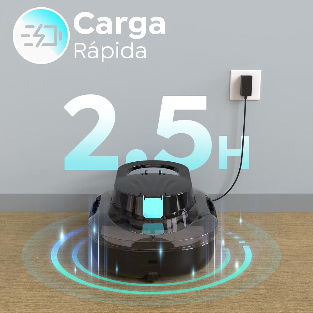 CharJenPro (2026 Upgrade) Robot Limpiafondos Piscina, 120 Min de Limpieza, Doble Motor Robot de Piscina, con Filtración de 180μm, Estacionamiento Auto, para Piscinas Elevadas 100 m², Negro
