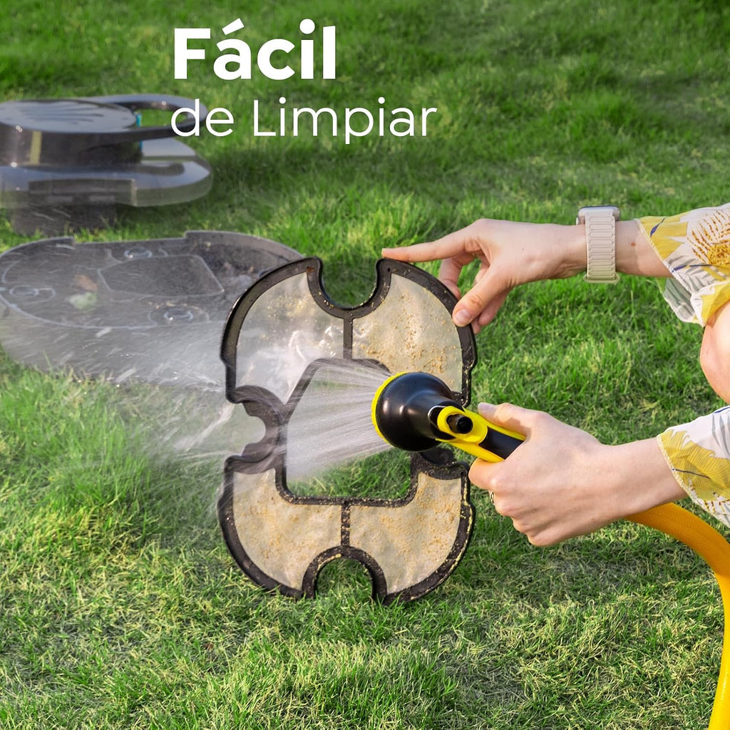CharJenPro  (2026 Upgrade) Robot Limpiafondos Piscina, 120 Min de Limpieza, Doble Motor Robot de Piscina, con Filtración de 180μm, Estacionamiento Auto, para Piscinas Elevadas 100 m², Gris