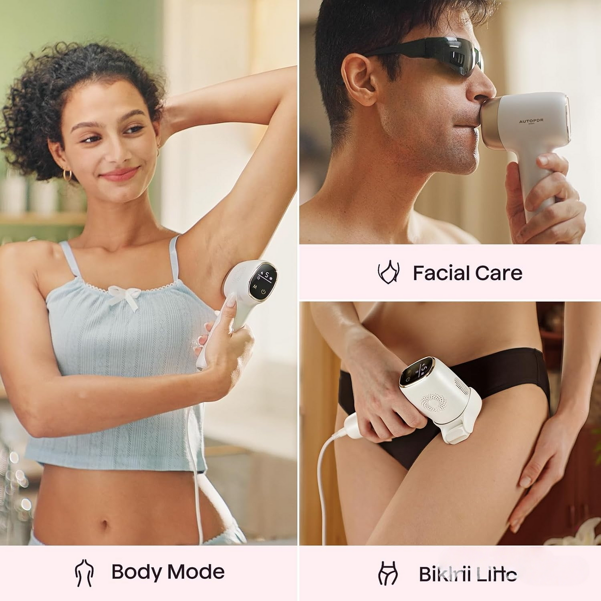 AUTOPDR  Laser Hair Removal,Bare It with Precision Roller for Full Body | Long-Lasting & Painless, 24J Dual-Pulse & Ice Cooling, At-Home Use for Women and Men, Corded